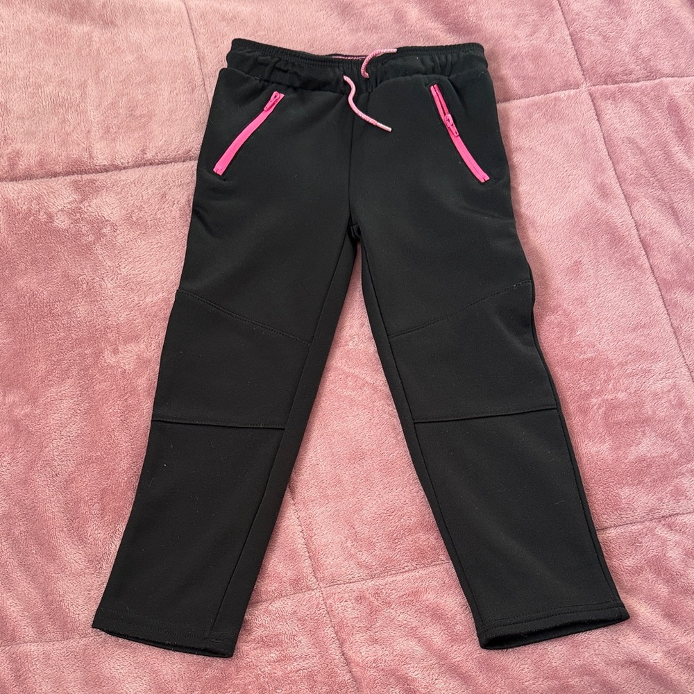 OshKosh B'gosh Black Joggers with Pink Zippers